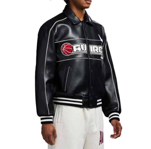 Custom Men's Lamb Leather Basketball Varsity Jacket High Street Genuine Leather Jackets Outwear OEM Support