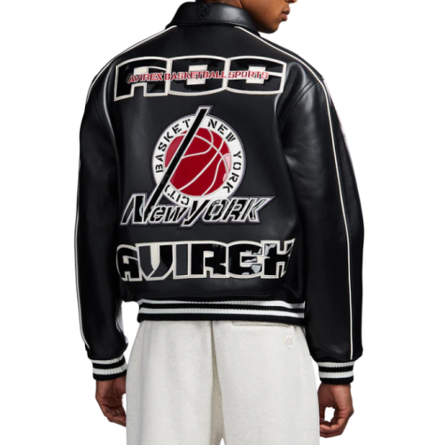 Custom Men's Lamb Leather Basketball Varsity Jacket High Street Genuine Leather Jackets Outwear OEM Support