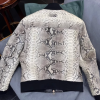 Custom Luxury Genuine Python Skin Jacket OEM Snake Leather Jacket for Men Manufacturer