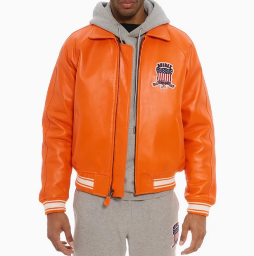 Custom French Lambskin Leather Bomber Jacket Manufacturer Wholesale OEM Men's Aviator Jacket