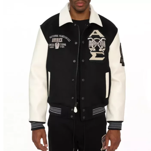 Custom Lambskin Leather Men's Streetwear Varsity Jacket High Quality Letterman Jacket Manufacturer