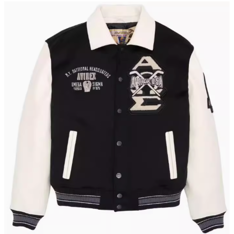 Custom Lambskin Leather Men's Streetwear Varsity Jacket High Quality Letterman Jacket Manufacturer