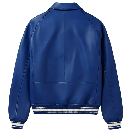 OEM AVIREX Style Lambskin Leather Aviator Jacket Custom Logo Patch Embroidery Genuine Leather Varsity Jacket Manufacturer