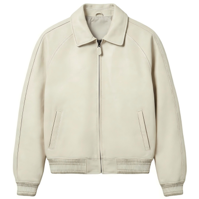 Factory Custom Sheepskin Varsity Coats for Men OEM Lambskin Genuine Leather Jackets Outwear