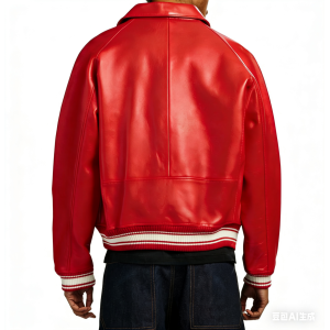 Custom Avirex Style Sheepskin Leather Men's Streetwear Bomber Jacket High Quality Aviator Jacket Manufacturer