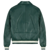 Custom Hunter Green Sheepskin Varsity Coats for Men OEM Lambskin Genuine Leather Jackets Outwear