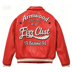 OEM Applique Embroidery Varsity Jacket for Men Manufacturer Custom Lambskin Rhinestone Leather Aviator Jacket