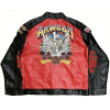 OEM Men's Streetwear Jacket Manufacturer Custom Plus Size Men's Applique Embroidery Printed Lambskin Leather Aviator Jacket