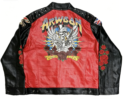 OEM Men's Streetwear Jacket Manufacturer Custom Plus Size Men's Applique Embroidery Printed Lambskin Leather Aviator Jacket
