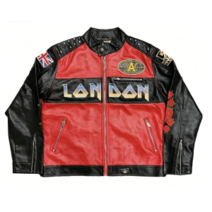 OEM Men's Streetwear Jacket Manufacturer Custom Plus Size Men's Applique Embroidery Printed Lambskin Leather Aviator Jacket