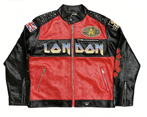 OEM Men's Streetwear Jacket Manufacturer Custom Plus Size Men's Applique Embroidery Printed Lambskin Leather Aviator Jacket