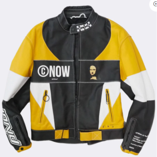 Custom Emboridery Design Men's Leather Racing Jacket Manufacturer OEM  Applique Logo Leather Biker Jacket