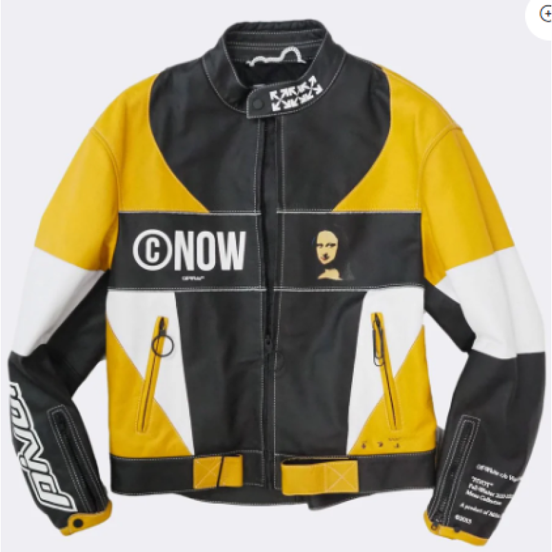 Custom Emboridery Design Men's Leather Racing Jacket Manufacturer OEM Applique Logo Leather Biker Jacket
