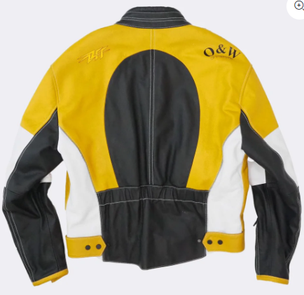 Custom Emboridery Design Men's Leather Racing Jacket Manufacturer OEM  Applique Logo Leather Biker Jacket