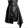 OEM Women Genuine Leather Skirts Wholesale Custom Studded Quilted Black Lambskin Leather Mini Skirt Manufacturer