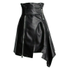 OEM Women Genuine Leather Skirts Wholesale Custom Studded Quilted Black Lambskin Leather Mini Skirt Manufacturer