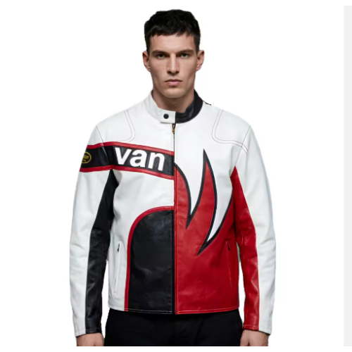 High Street Bomber Leather Jackets Custom Embroidery Men PU Leather Motorcycle Biker Jacket