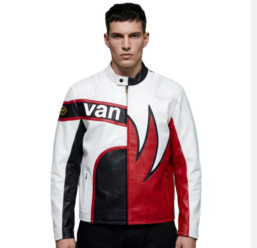High Street Bomber Leather Jackets Custom Embroidery Men PU Leather Motorcycle Biker Jacket