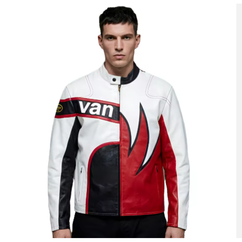 High Street Bomber Leather Jackets Custom Embroidery Men PU Leather Motorcycle Biker Jacket