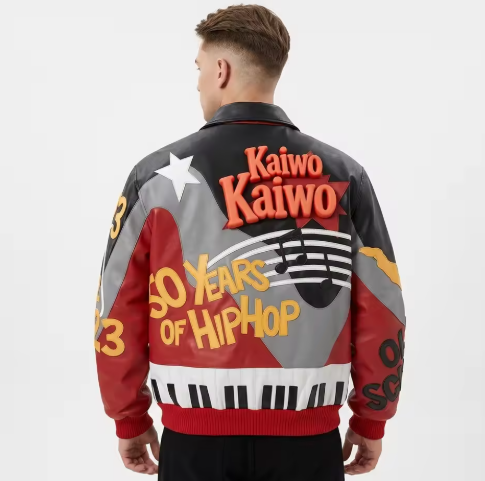 High Quality Leather Garments Manufacturer Custom Sheepskin Patchwork Two-Tone Varsity Leather Jackets for Men