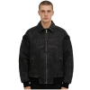 OEM Applique Cowhide Leather Biker Jacket Manufacturer Custom Luxury Studs Rhinestone Embroidery Bomber Jacket  Factory