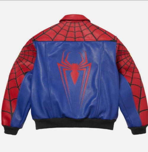 Leather Garments Manufacturer Custom Men's  Leathers Spider Cowhide  Bomber Jacket