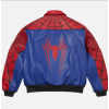 Leather Garments Manufacturer Custom Men's Leathers Spider Cowhide Bomber Jacket