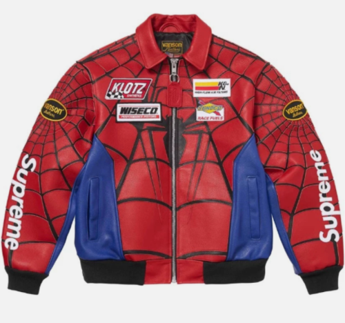 Leather Garments Manufacturer Custom Men's  Leathers Spider Cowhide  Bomber Jacket