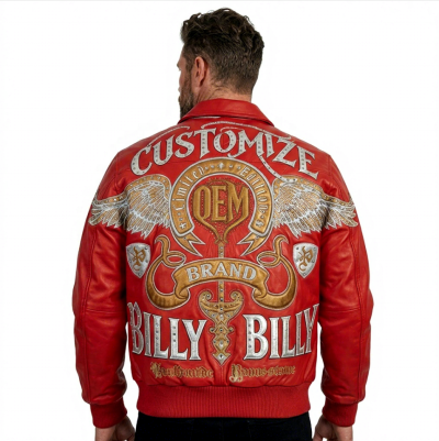 Manufacturer OEM Applique Embroidery Varsity Jacket for Men Streetwear Custom Lambskin Rhinestone Leather Bomber Jacket