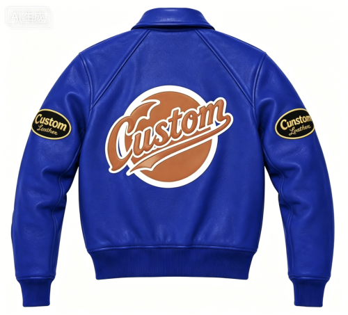 Manufacturer OEM Applique Embroidery Varsity Jacket for Men Streetwear Custom Lambskin Rhinestone Leather Bomber Jacket