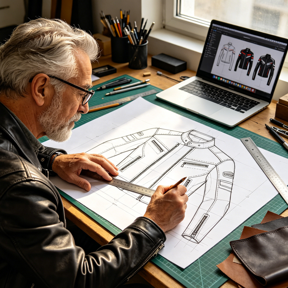 custom leather jacket design process