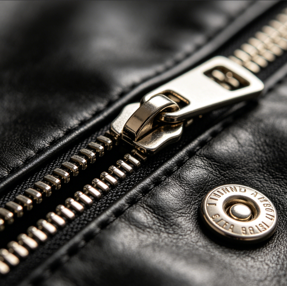 High-grade hardware installation custom leather jacket wholesale production