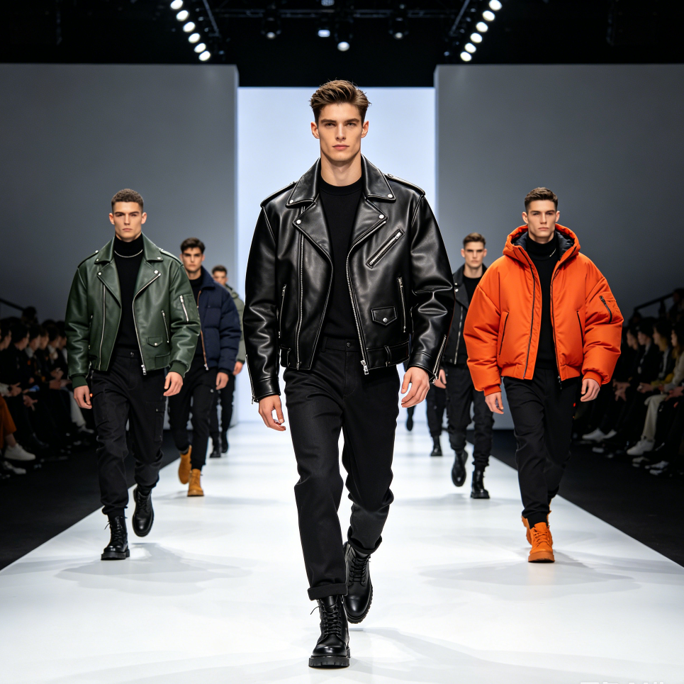 Eco friendly vegan PU leather jacket fashion trend global sustainable fashion