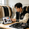 Premium Custom Lambskin Leather Varsity Jacket | OEM Applique Embroidery & Rhinestone Streetwear for Men