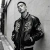 Premium Custom Lambskin Leather Varsity Jacket | OEM Applique Embroidery & Rhinestone Streetwear for Men