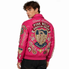 Manufacturer OEM Applique Embroidery Varsity Jacket for Men Streetwear Custom Rhinestone  Lambskin Jacket