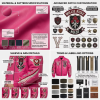 Manufacturer OEM Applique Embroidery Varsity Jacket for Men Streetwear Custom Rhinestone  Lambskin Jacket