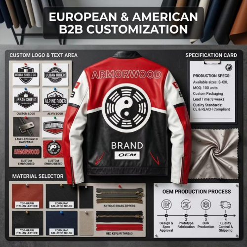 OEM Men's Contrast Leather Racing Jacket Custom Embossed Applique Embroidery Biker Jacket for Men