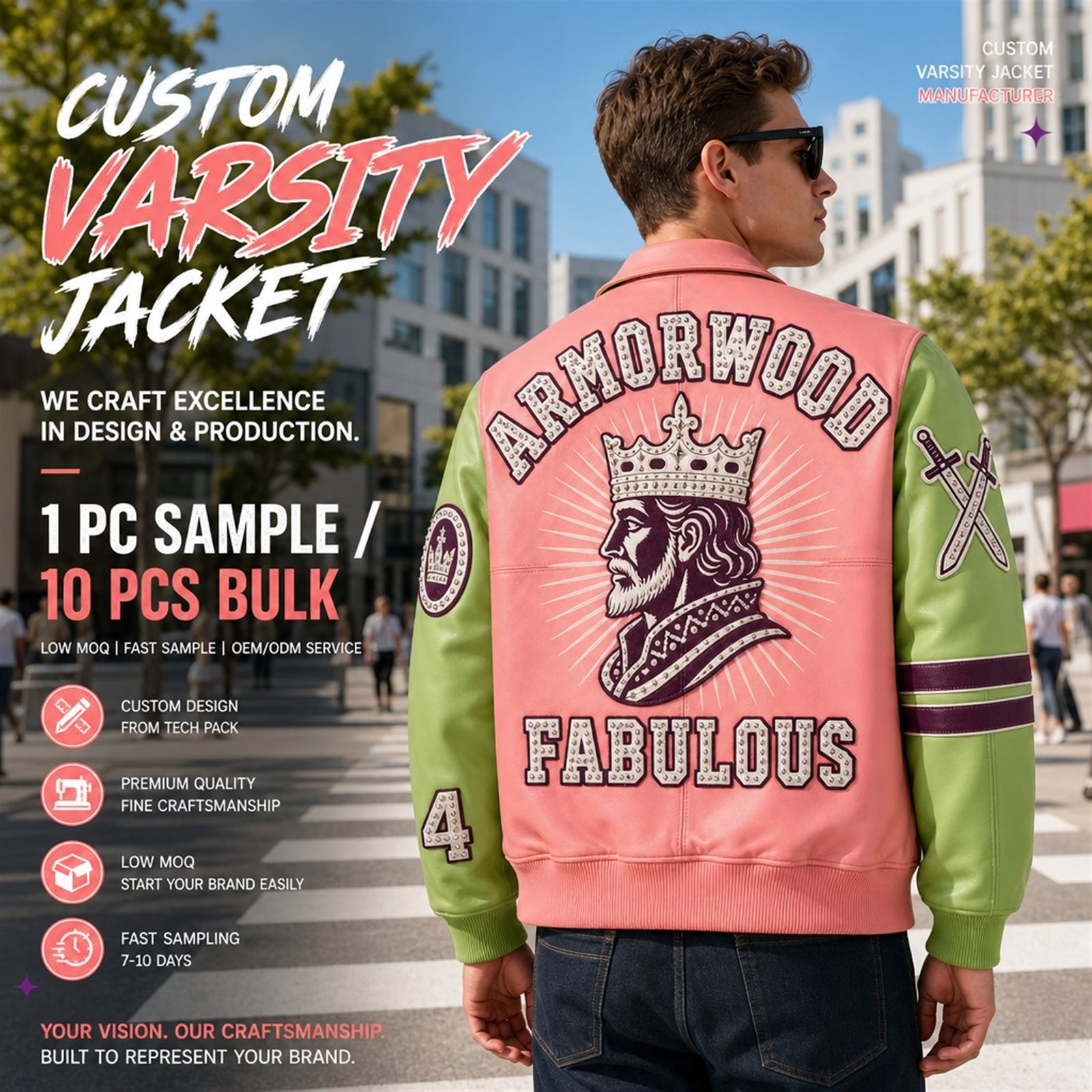 OEM Embroidered Patch Jacket