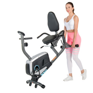 Bicicleta reclinada magnética para ejercicios corporales en interiores
