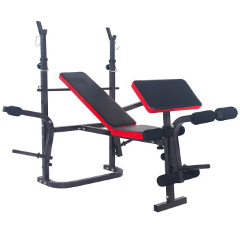 Height adjustable body exercise weight bench home gym