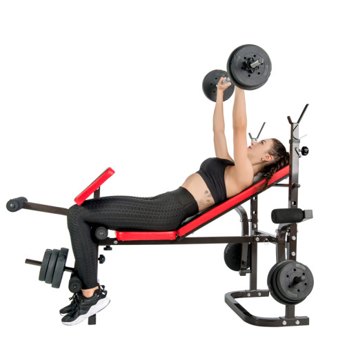 Height adjustable body exercise weight bench home gym