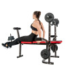 Height adjustable body exercise weight bench
