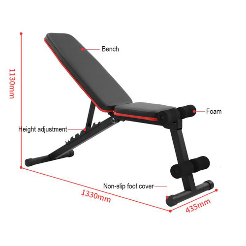 Adjustable Dumbbell Bench Foldable Workout Bench-Home Gym Adjustable Sit Up Bench