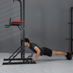 Новый дизайн Dip Station Встроенный тренажер для тренажерного зала Pull Up Power Tower Производитель фитнес-силовой башни с подтягивающей станцией