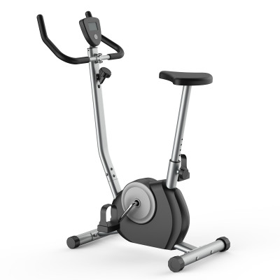 Vélo d'exercice à entraînement par courroie en tissu silencieux pour la maison, vélo d'exercice vertical stationnaire, peut supporter un poids léger de 220 lb avec écran LCD