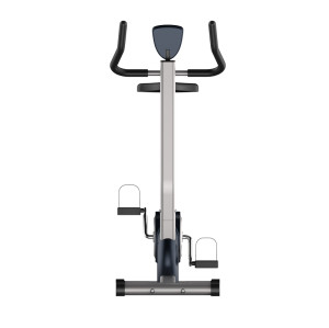 Vélo d'exercice à entraînement par courroie en tissu silencieux pour la maison, vélo d'exercice vertical stationnaire, peut supporter un poids léger de 220 lb avec écran LCD