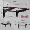 Fixed to the Wall Horizontal Steel Home Indoor Gym Pull-Up Bar