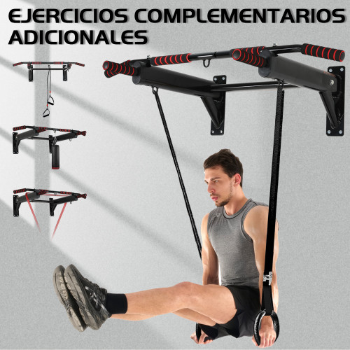 Fixed to the Wall Horizontal Steel Home Indoor Gym Pull-Up Bar