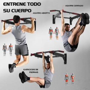 Fixed to the Wall Horizontal Steel Home Indoor Gym Pull-Up Bar